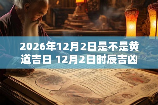 2026年12月2日是不是黄道吉日 12月2日时辰吉凶