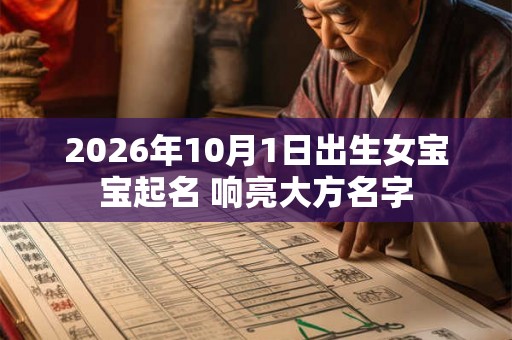 2026年10月1日出生女宝宝起名 响亮大方名字