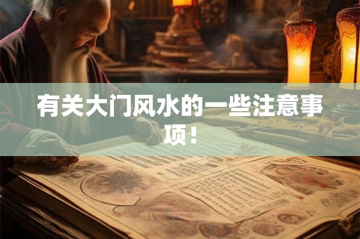 有关大门风水的一些注意事项！
