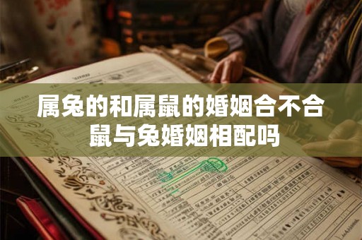 属兔的和属鼠的婚姻合不合 鼠与兔婚姻相配吗