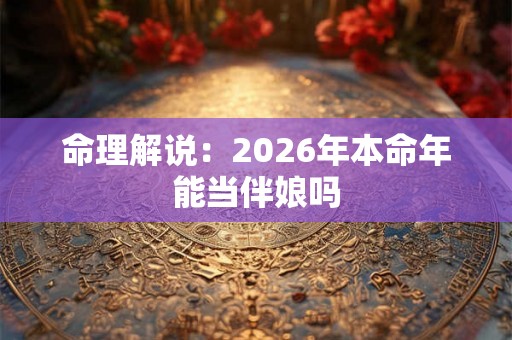 命理解说:2026年本命年能当伴娘吗 命理解说:2026年本命年能当伴娘吗