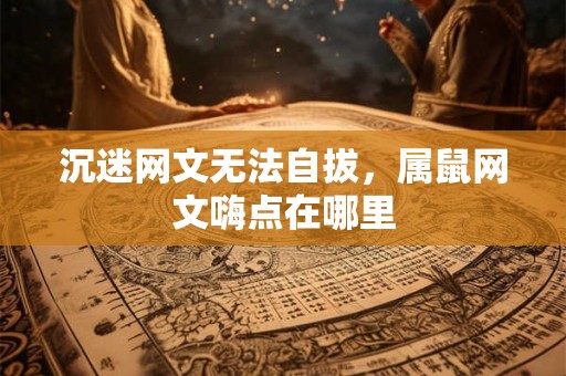 沉迷网文无法自拔，属鼠网文嗨点在哪里