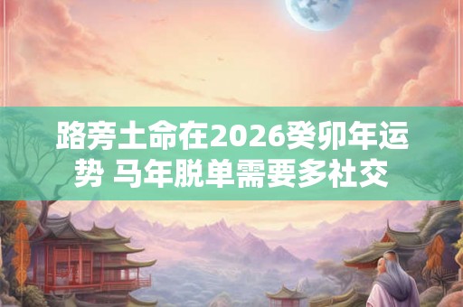 路旁土命在2026癸卯年运势 马年脱单需要多社交