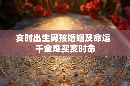 亥时出生男孩婚姻及命运 千金难买亥时命 亥时出生男孩婚姻及命运 千金难买亥时命