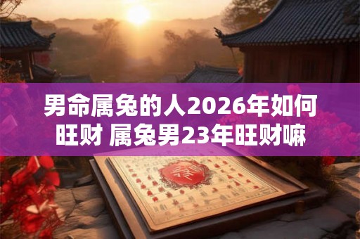 男命属兔的人2026年如何旺财 属兔男23年旺财嘛