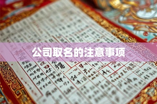 公司取名的注意事项