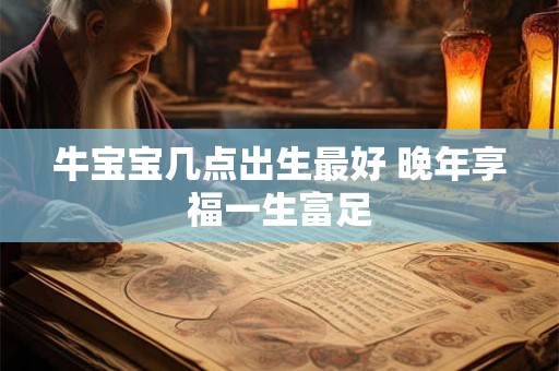 牛宝宝几点出生最好 晚年享福一生富足