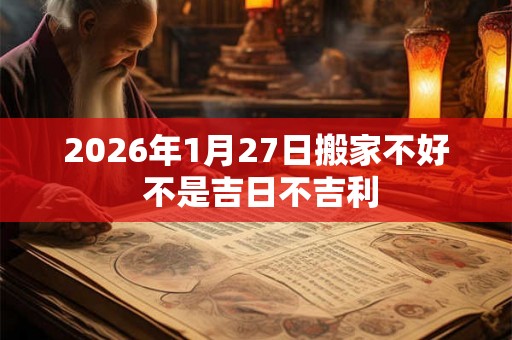 2026年1月27日搬家不好 不是吉日不吉利