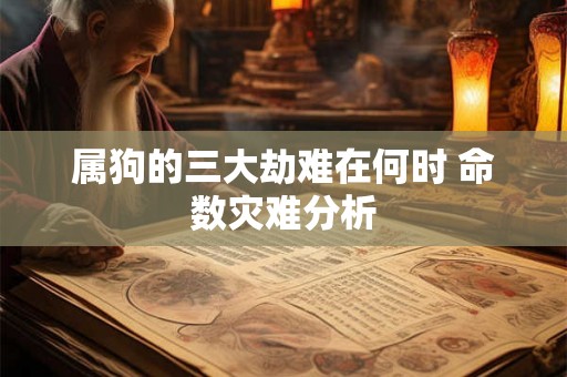 属狗的三大劫难在何时 命数灾难分析