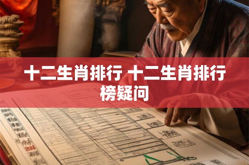 十二生肖排行 十二生肖排行榜疑问 十二生肖排行 十二生肖排行榜疑问