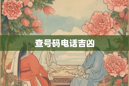 查号码电话吉凶