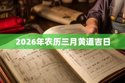 2026年农历三月黄道吉日