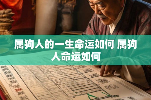 属狗人的一生命运如何 属狗人命运如何 属狗人的一生命运如何 属狗人命运如何