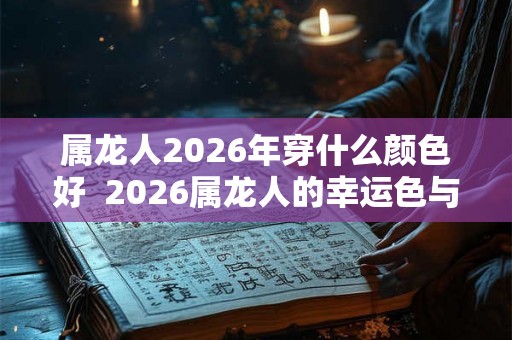 属龙人2026年穿什么颜色好  2026属龙人的幸运色与禁忌色