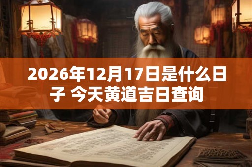 2026年12月17日是什么日子 今天黄道吉日查询
