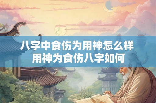 八字中食伤为用神怎么样 用神为食伤八字如何