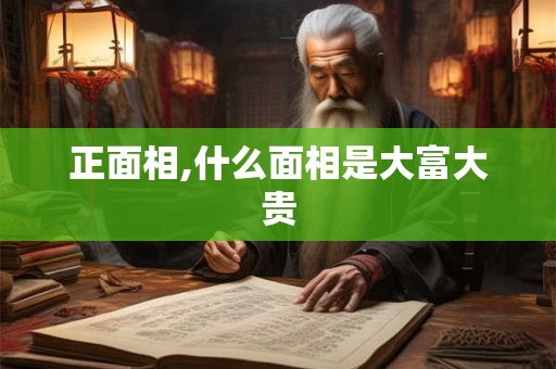正面相,什么面相是大富大贵
