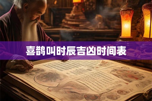 喜鹊叫时辰吉凶时间表