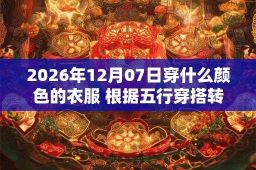 2026年12月07日穿什么颜色的衣服 根据五行穿搭转运 2026年12月07日穿什么颜色的衣服 根据五行穿搭转运