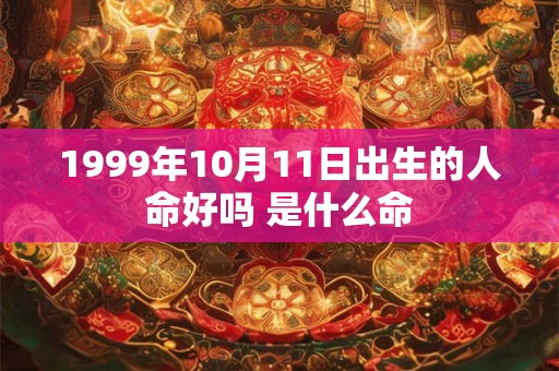 1999年10月11日出生的人命好吗 是什么命