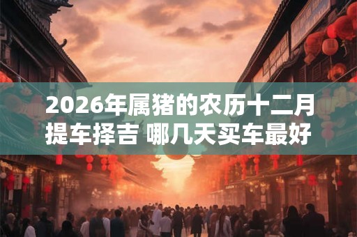 2026年属猪的农历十二月提车择吉 哪几天买车最好