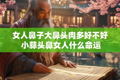 女人鼻子大鼻头肉多好不好 小蒜头鼻女人什么命运 女人鼻子大鼻头肉多好不好 小蒜头鼻女人什么命运