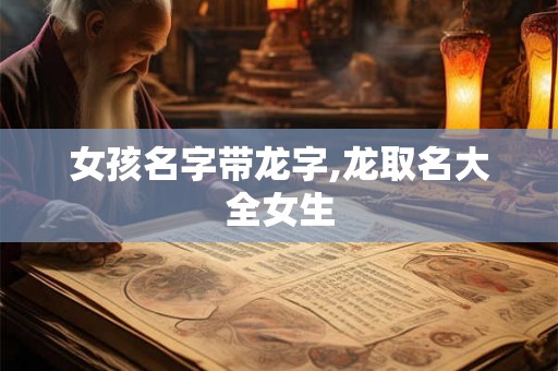 女孩名字带龙字,龙取名大全女生
