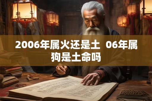 2006年属火还是土  06年属狗是土命吗