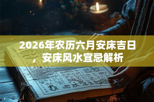 2026年农历六月安床吉日，安床风水宜忌解析