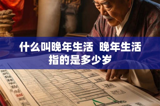 什么叫晚年生活  晚年生活指的是多少岁