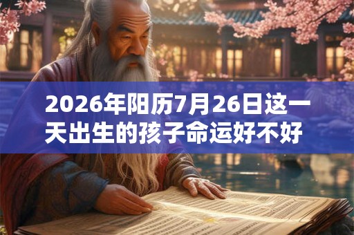 2026年阳历7月26日这一天出生的孩子命运好不好 八字运程如何