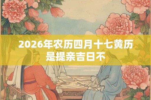 2026年农历四月十七黄历是提亲吉日不