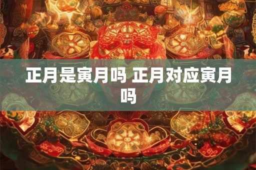 正月是寅月吗 正月对应寅月吗