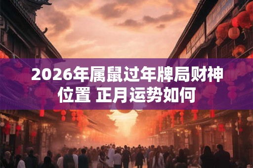 2026年属鼠过年牌局财神位置 正月运势如何