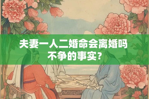 夫妻一人二婚命会离婚吗 不争的事实？