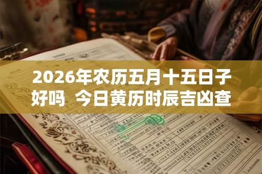 2026年农历五月十五日子好吗  今日黄历时辰吉凶查询