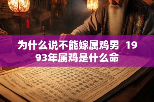 为什么说不能嫁属鸡男  1993年属鸡是什么命