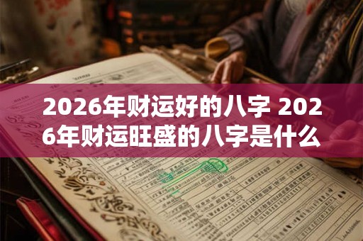 2026年财运好的八字 2026年财运旺盛的八字是什么 2026年财运好的八字 2026年财运旺盛的八字是什么