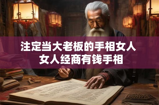 注定当大老板的手相女人  女人经商有钱手相