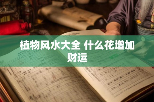 植物风水大全 什么花增加财运