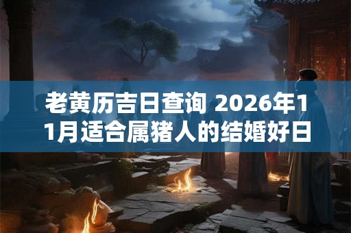 老黄历吉日查询 2026年11月适合属猪人的结婚好日子
