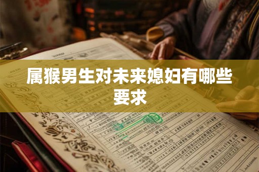 属猴男生对未来媳妇有哪些要求