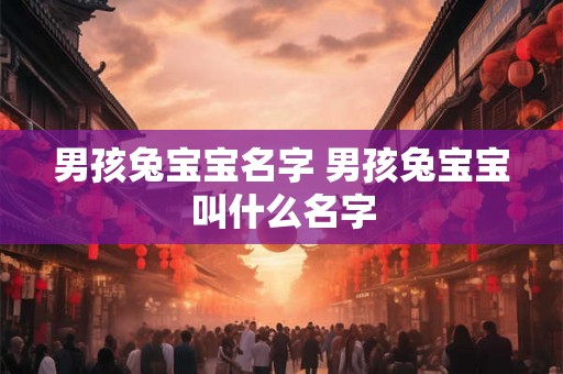 男孩兔宝宝名字 男孩兔宝宝叫什么名字