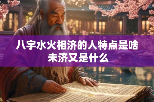 八字水火相济的人特点是啥 未济又是什么