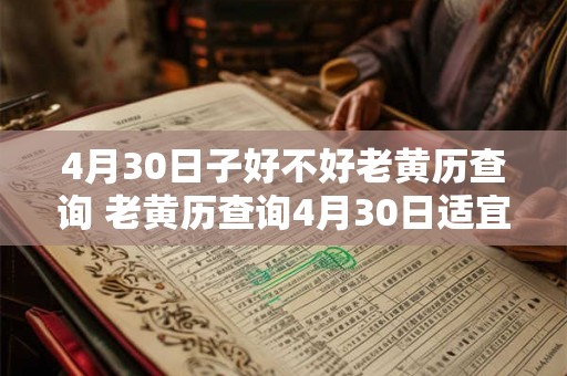 4月30日子好不好老黄历查询 老黄历查询4月30日适宜做什么