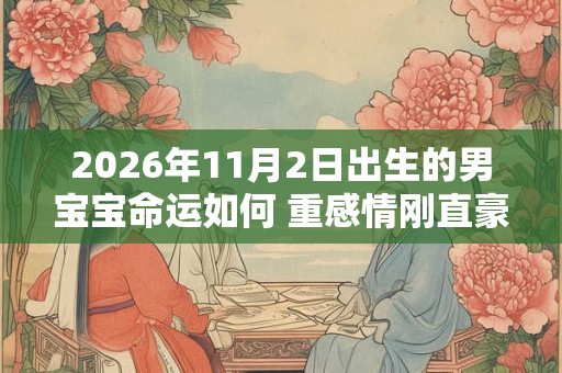 2026年11月2日出生的男宝宝命运如何 重感情刚直豪迈