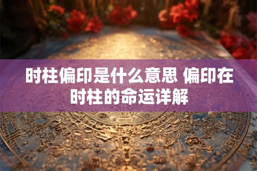 时柱偏印是什么意思 偏印在时柱的命运详解 时柱偏印是什么意思 偏印在时柱的命运详解