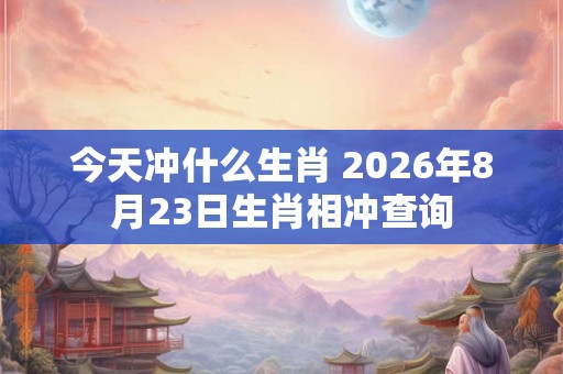 今天冲什么生肖 2026年8月23日生肖相冲查询 今天冲什么生肖 2026年8月23日生肖相冲查询
