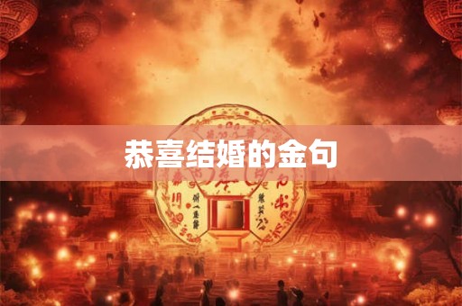 恭喜结婚的金句