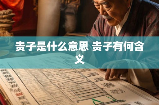 贵子是什么意思 贵子有何含义